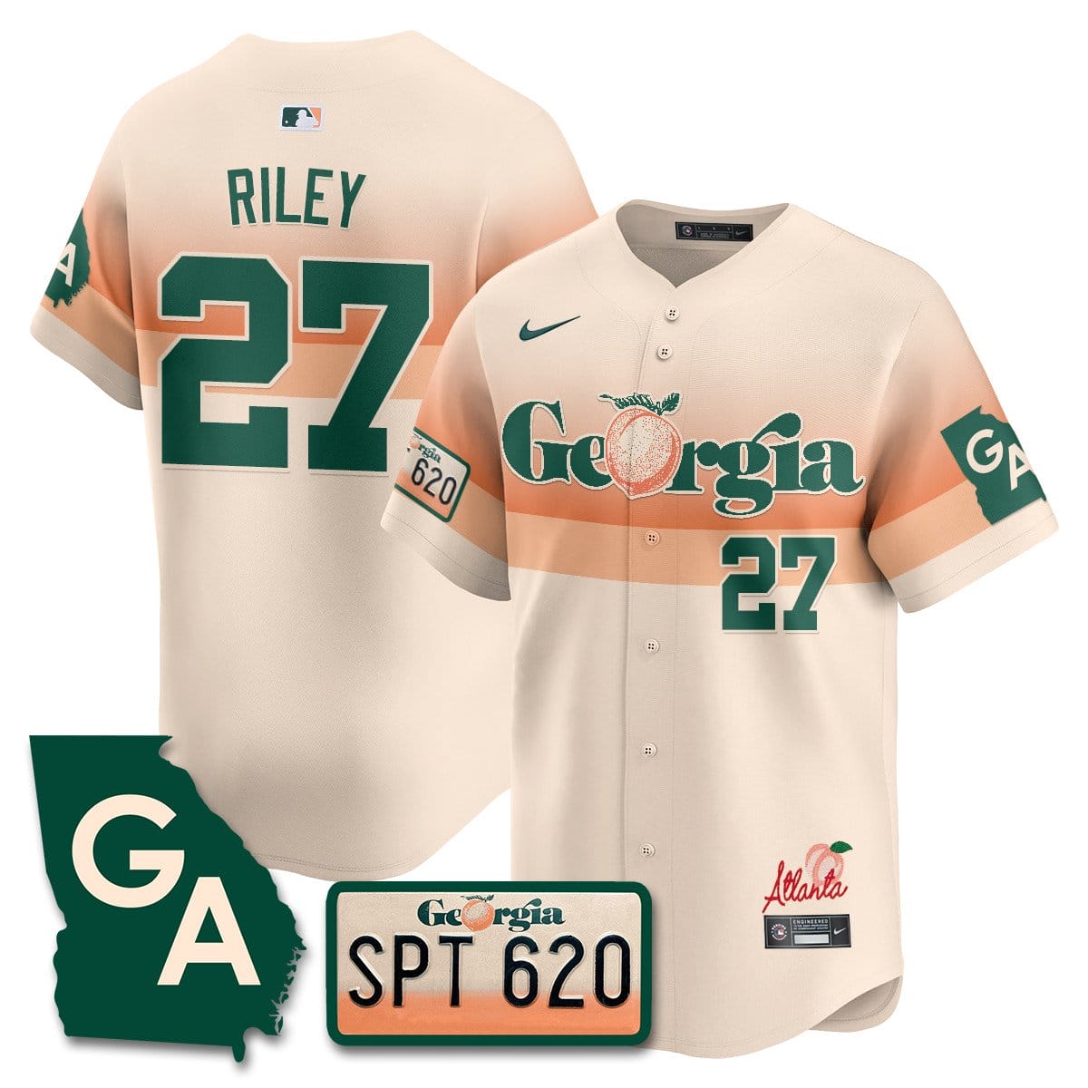 Braves Peach Plates - Georgia Peaches Jersey - Image 72
