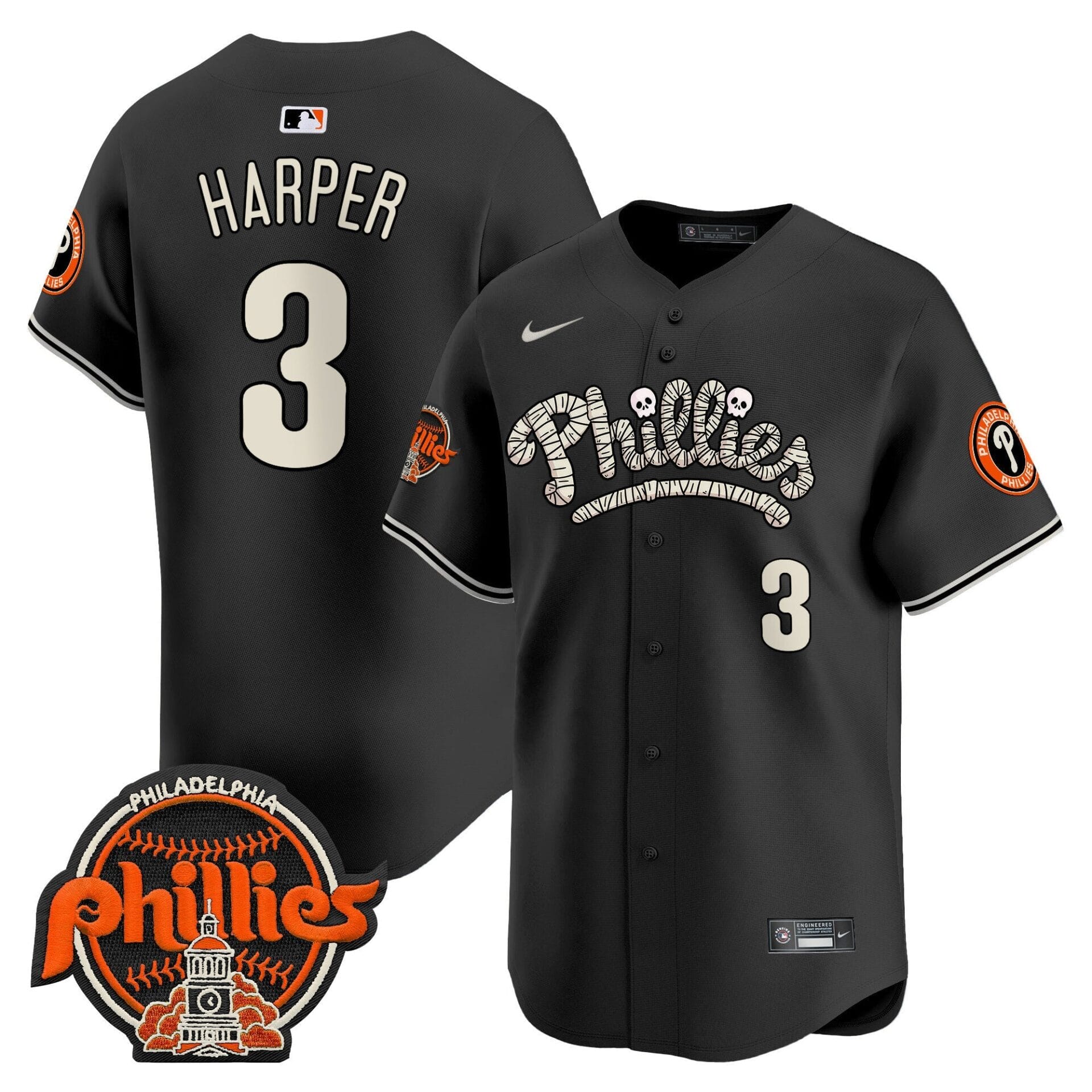 Phillies Halloween Vapor Premier Limited Jersey - All Stitched - Image 19