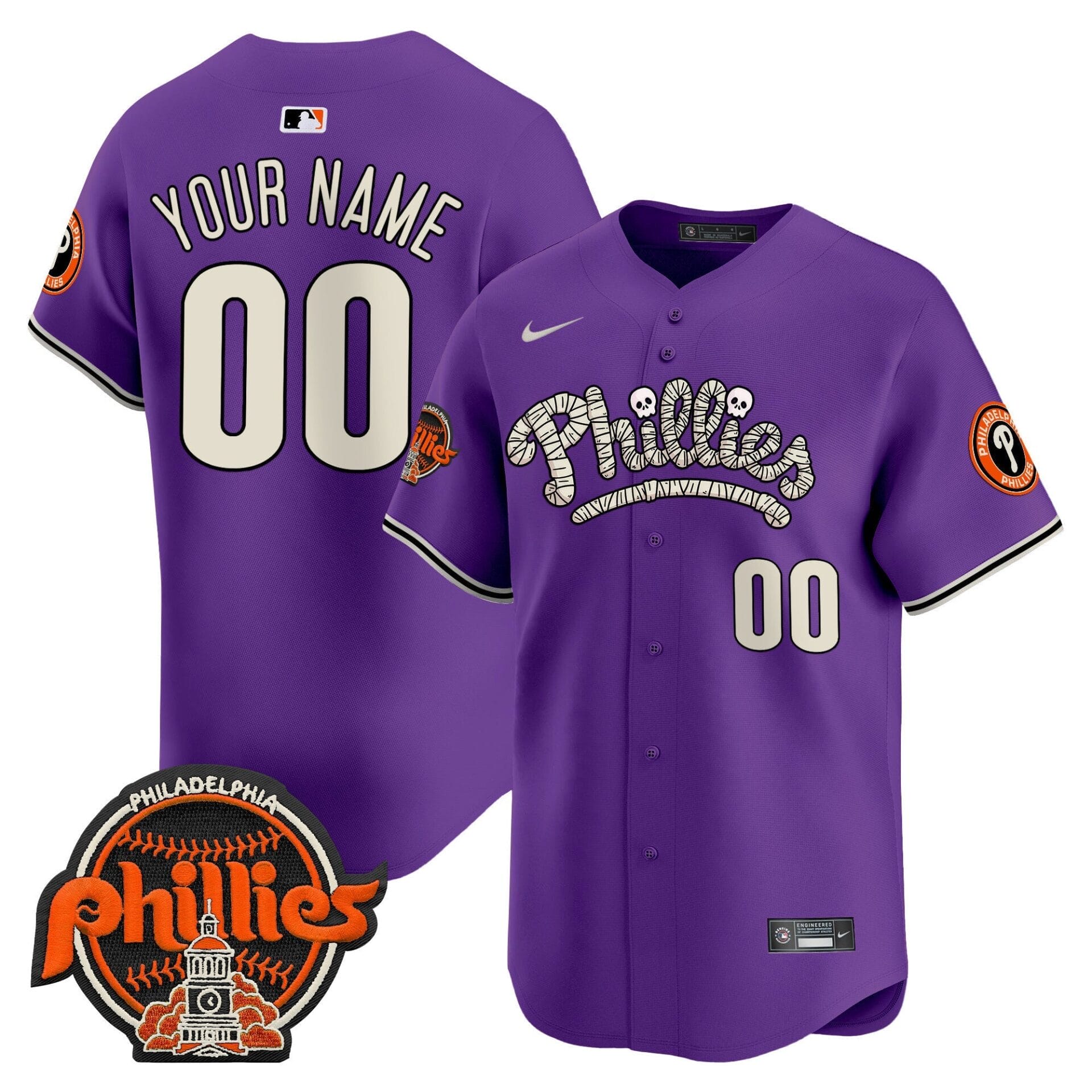 Phillies Halloween Vapor Premier Limited Custom Jersey - All Stitched - Image 4