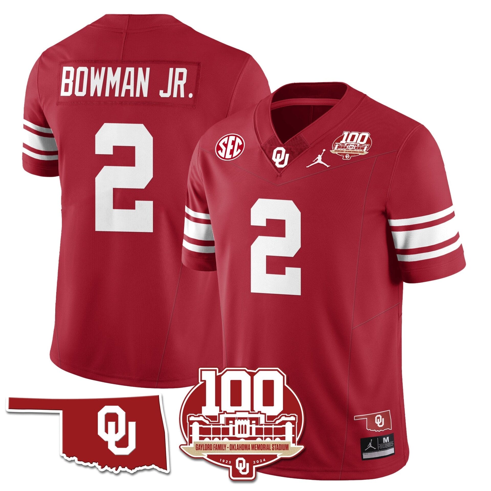 Oklahoma Sooners 1946-56 Throwback Uniforms - 100th Season - All Stitched - Image 7