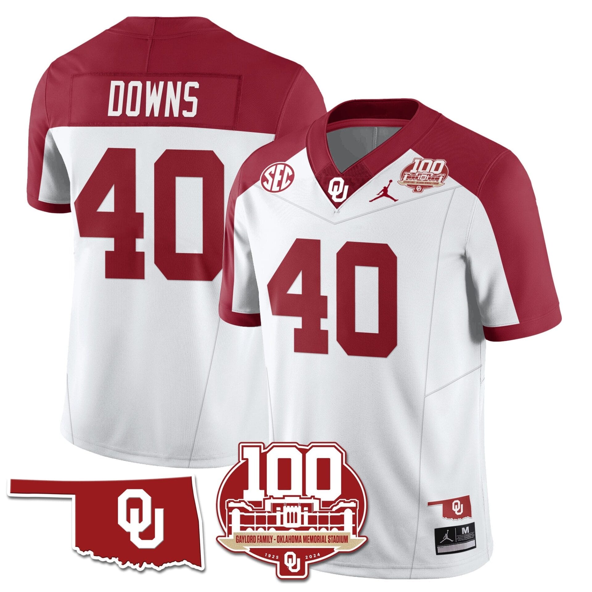 Oklahoma Sooners 1946-56 Throwback Uniforms - 100th Season - All Stitched - Image 13