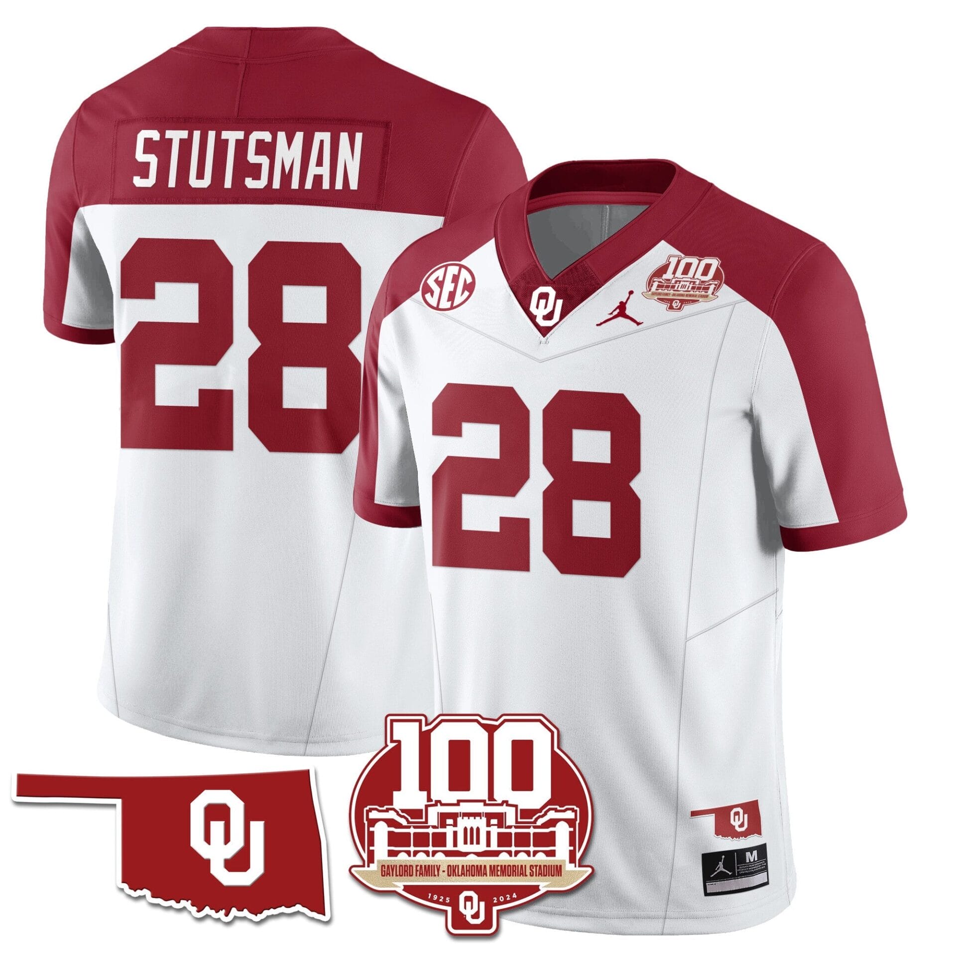 Oklahoma Sooners 1946-56 Throwback Uniforms - 100th Season - All Stitched - Image 3