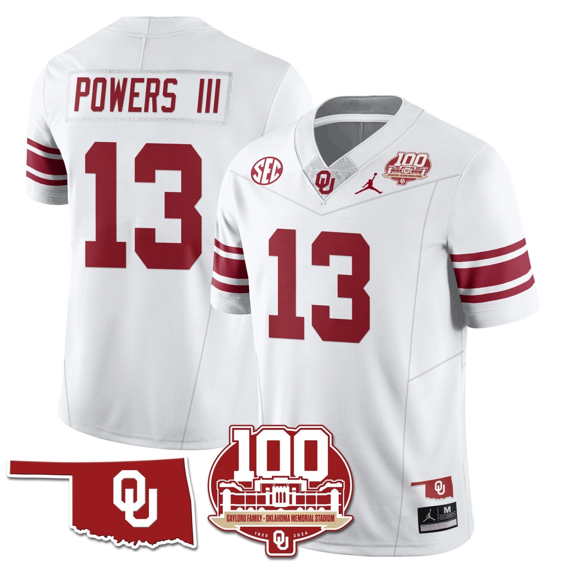 Oklahoma Sooners 1946-56 Throwback Uniforms - 100th Season - All Stitched - Image 24