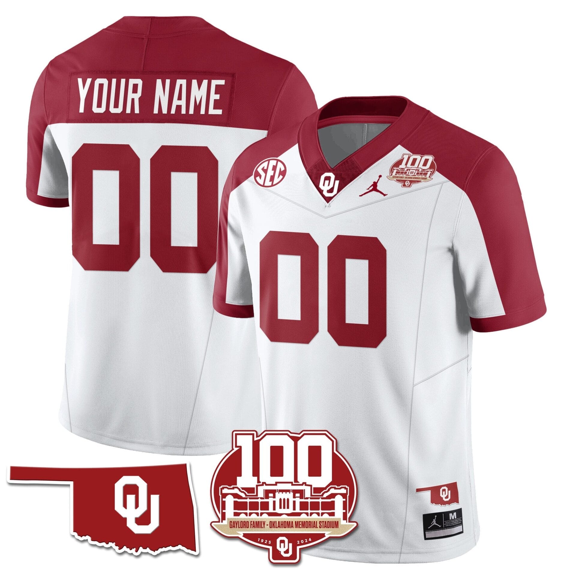 Custom Oklahoma Sooners 1946-56 Throwback Uniforms - 100th Season - All Stitched - Image 4