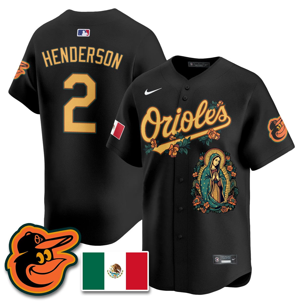 Orioles Mexico Guadalupe Vapor Premier Limited Jersey - Printed - Image 38