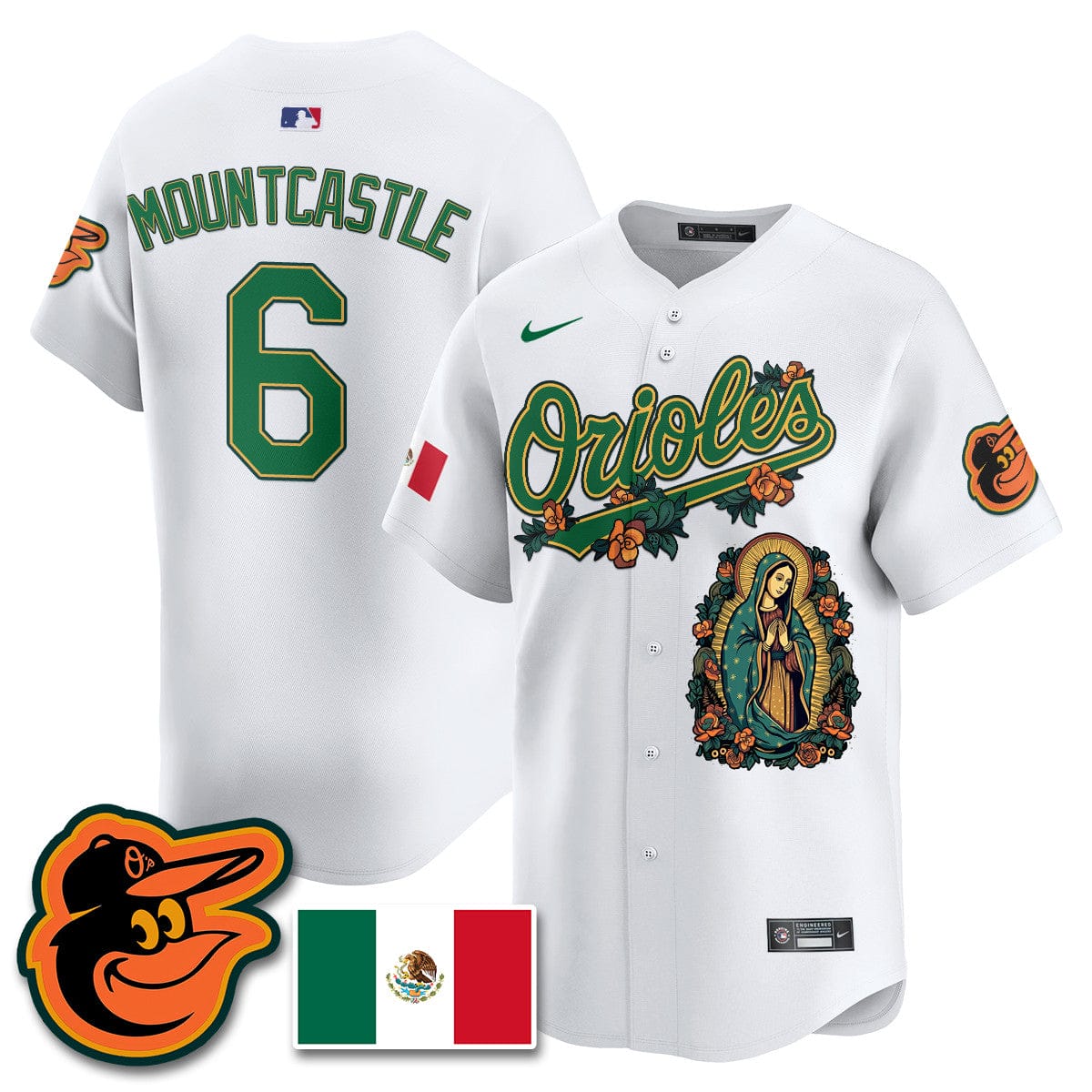 Orioles Mexico Guadalupe Vapor Premier Limited Jersey - Printed - Image 19