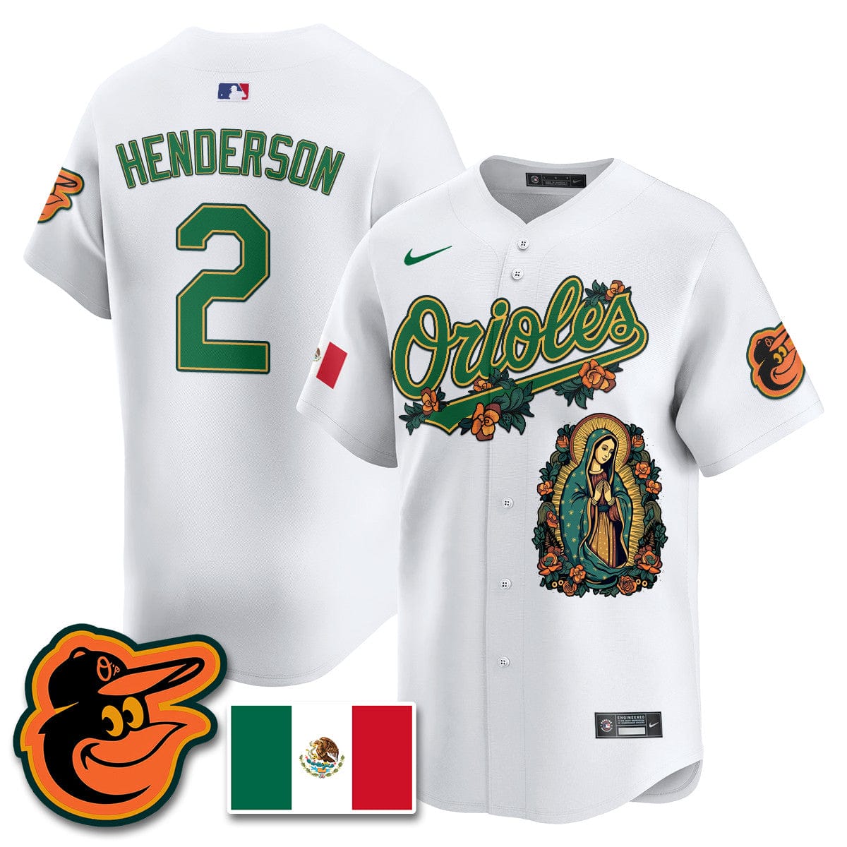 Orioles Mexico Guadalupe Vapor Premier Limited Jersey - Printed - Image 42