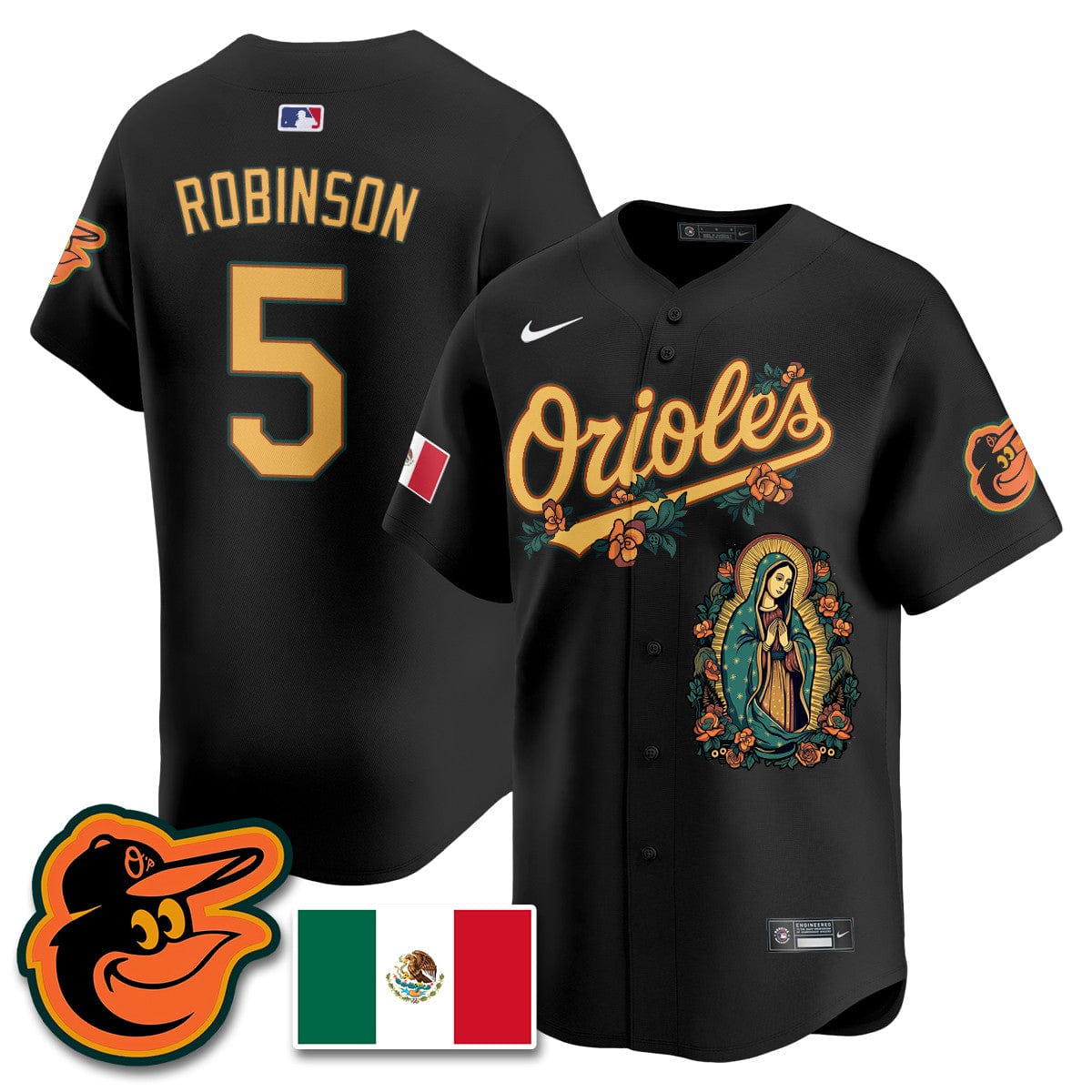 Orioles Mexico Guadalupe Vapor Premier Limited Jersey - Printed - Image 9