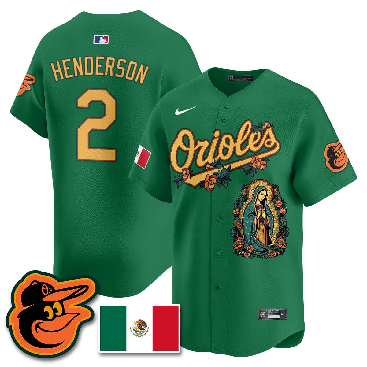 Orioles Mexico Guadalupe Vapor Premier Limited Jersey - Printed - Image 39