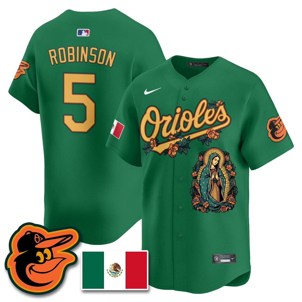 Orioles Mexico Guadalupe Vapor Premier Limited Jersey - Printed - Image 10
