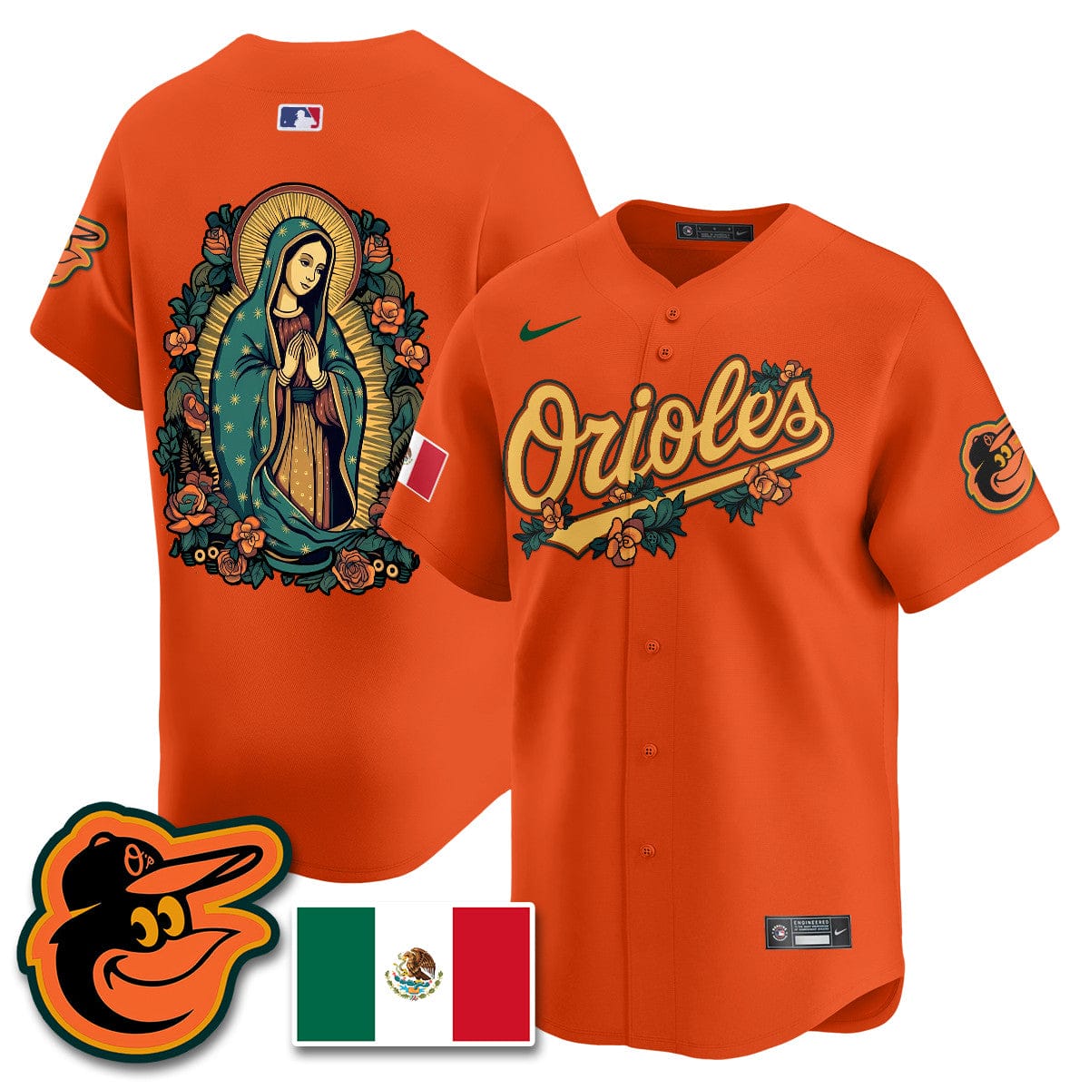 Orioles Mexico Guadalupe Vapor Premier Limited Jersey - Printed - Image 48