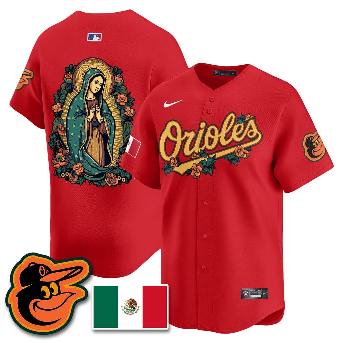 Orioles Mexico Guadalupe Vapor Premier Limited Jersey - Printed - Image 45