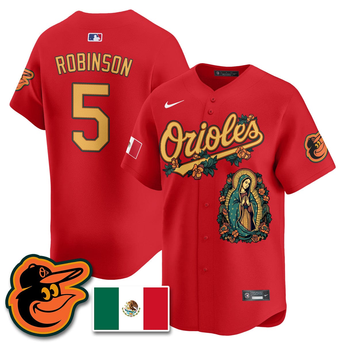 Orioles Mexico Guadalupe Vapor Premier Limited Jersey - Printed - Image 11