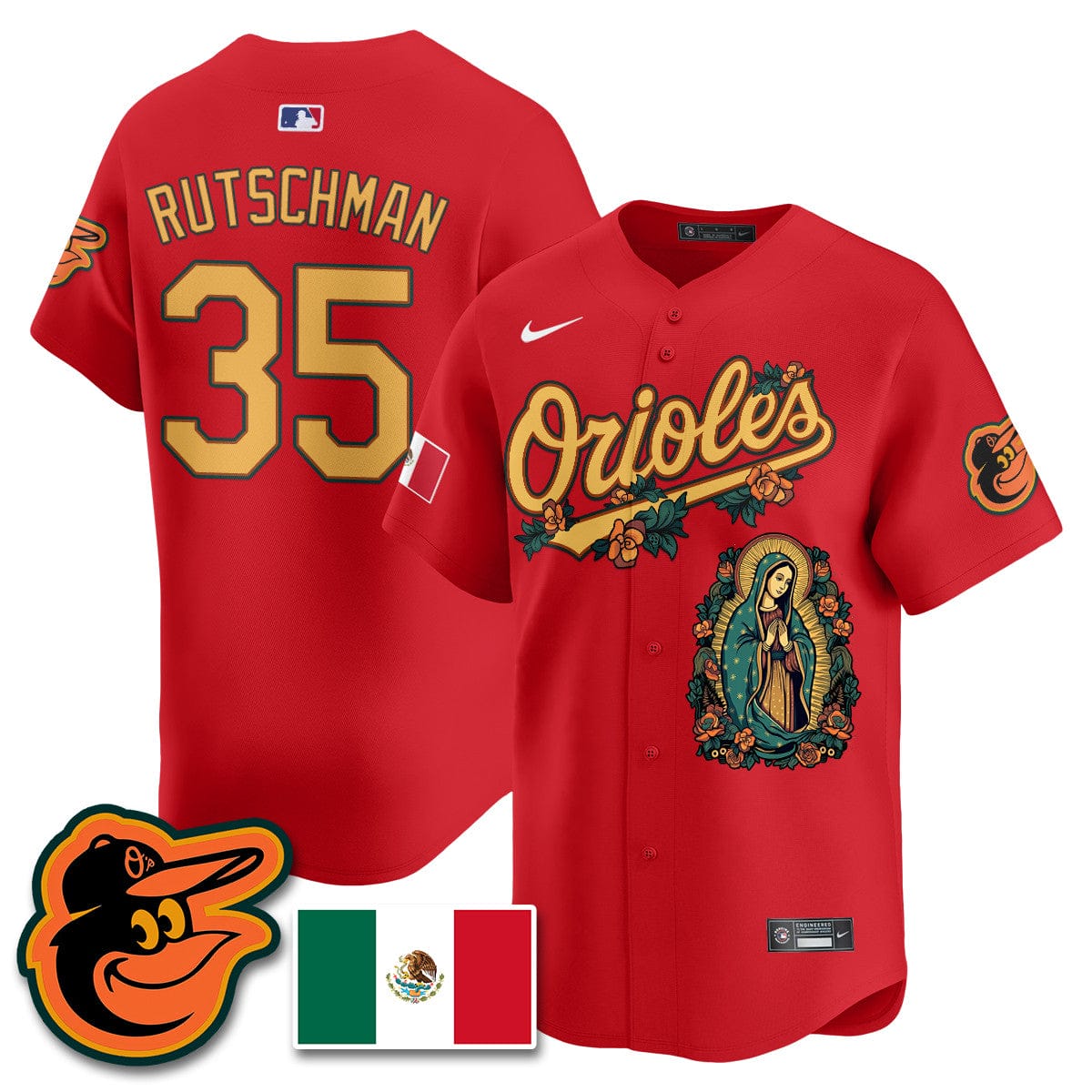 Orioles Mexico Guadalupe Vapor Premier Limited Jersey - Printed - Image 5