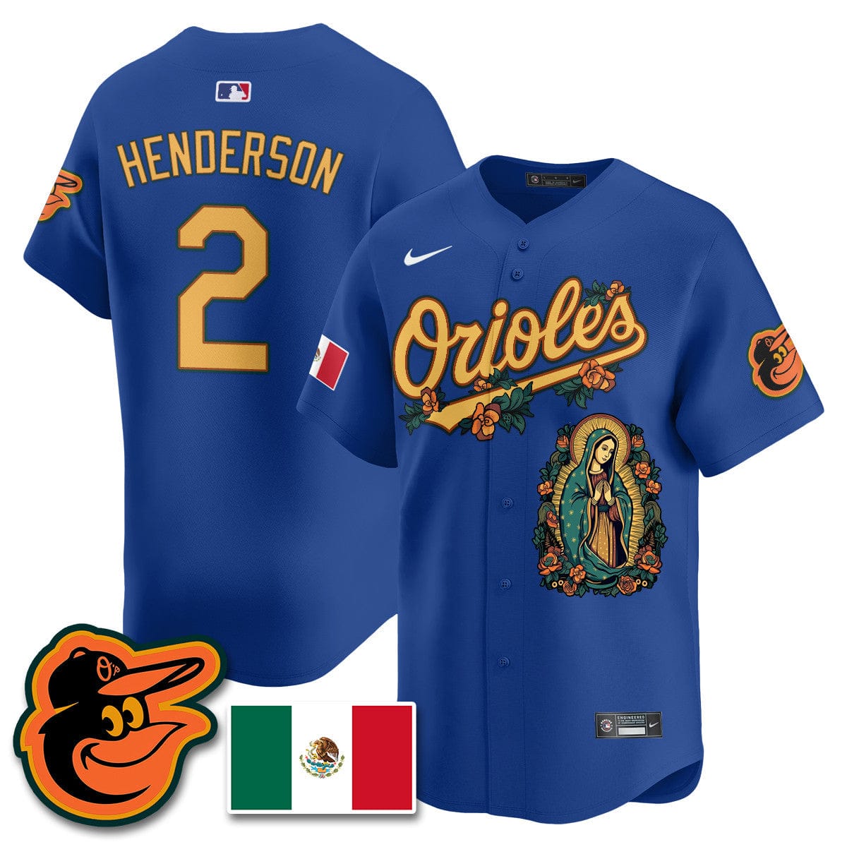 Orioles Mexico Guadalupe Vapor Premier Limited Jersey - Printed - Image 41