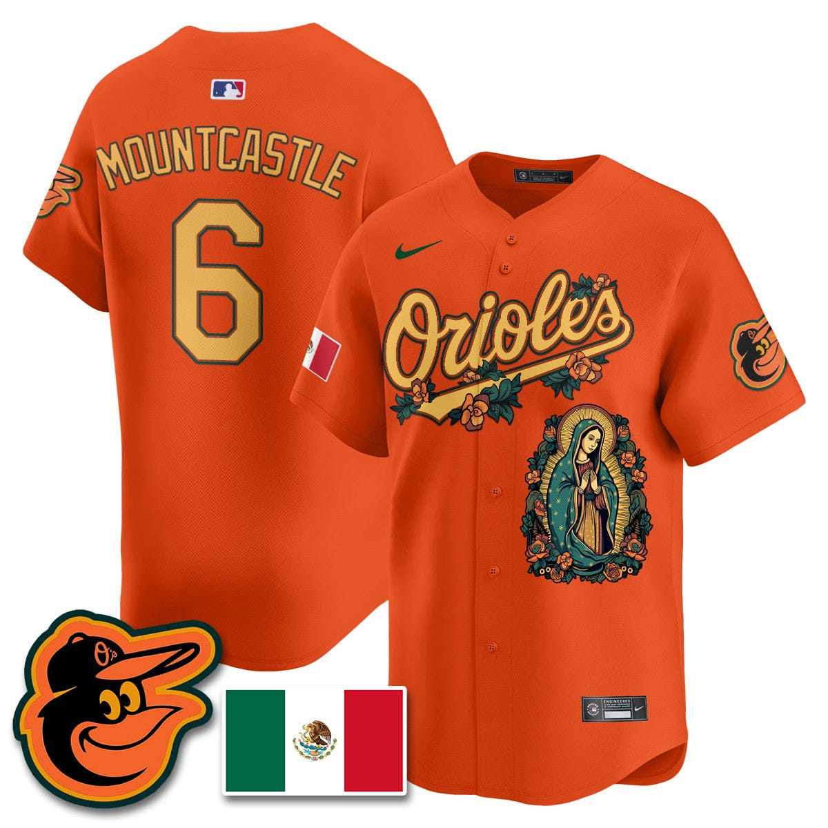 Orioles Mexico Guadalupe Vapor Premier Limited Jersey - Printed - Image 3