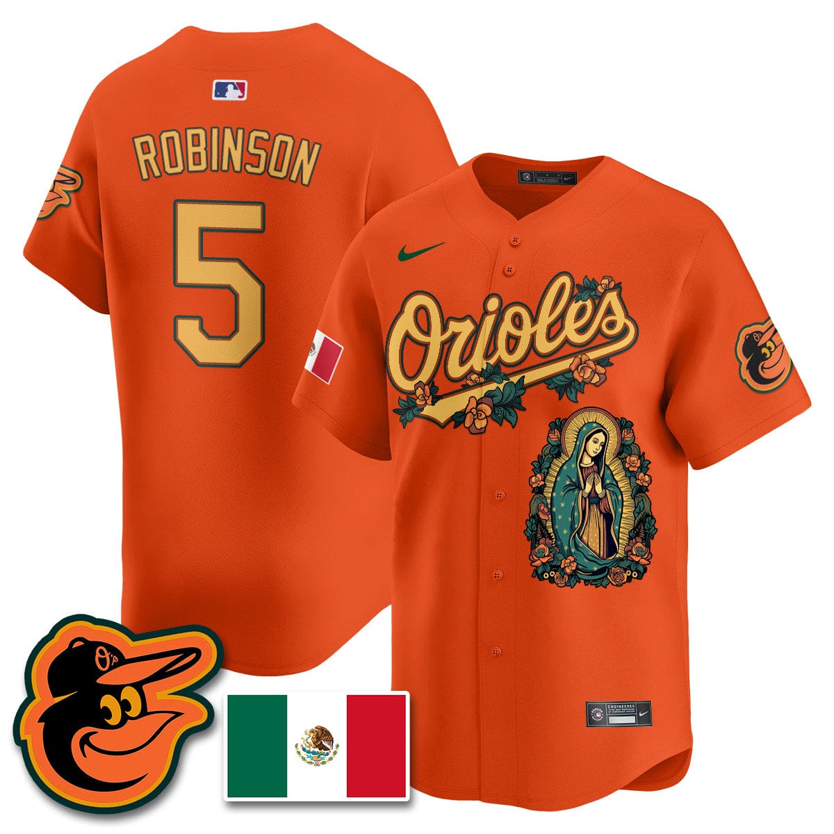Orioles Mexico Guadalupe Vapor Premier Limited Jersey - Printed - Image 14