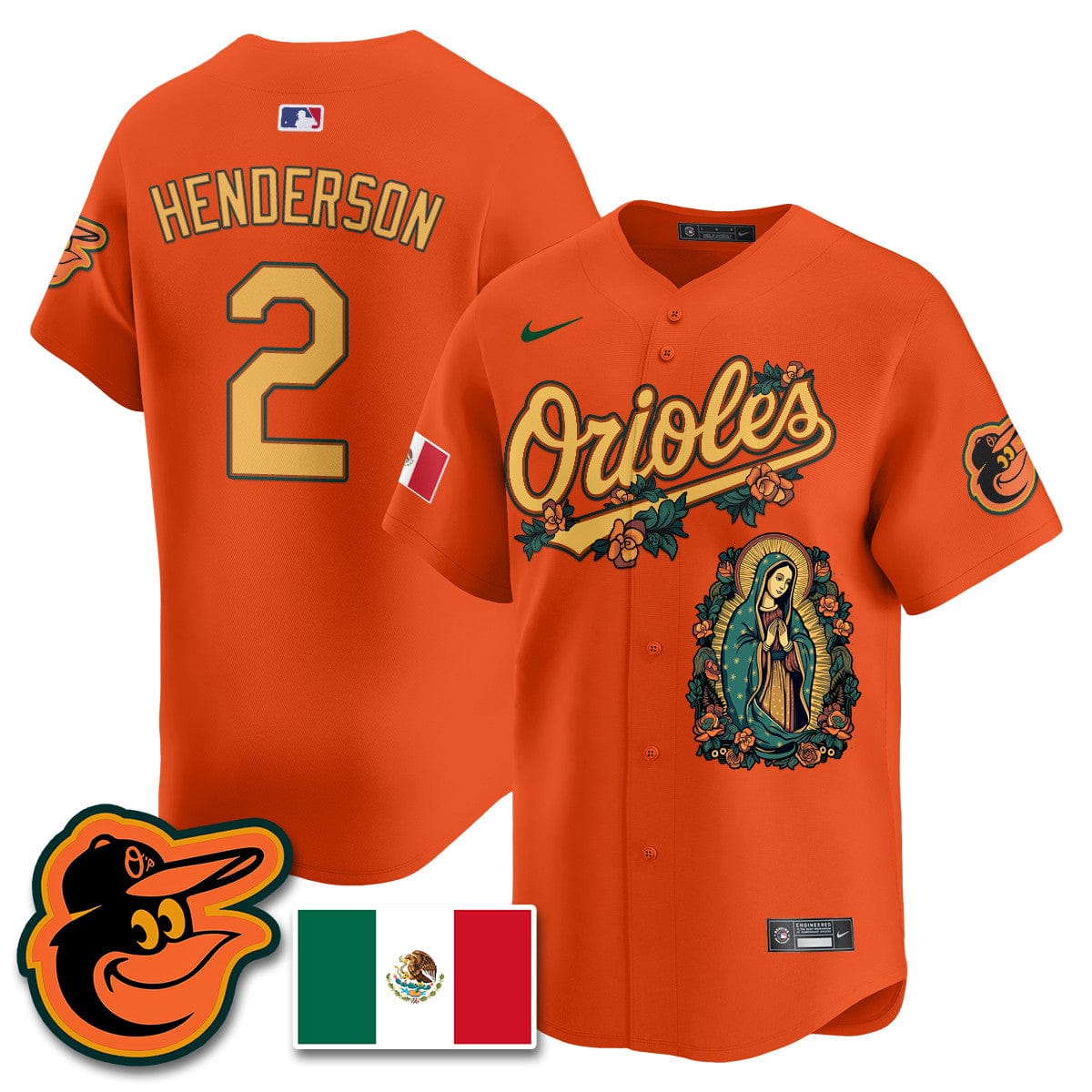 Orioles Mexico Guadalupe Vapor Premier Limited Jersey - Printed - Image 43