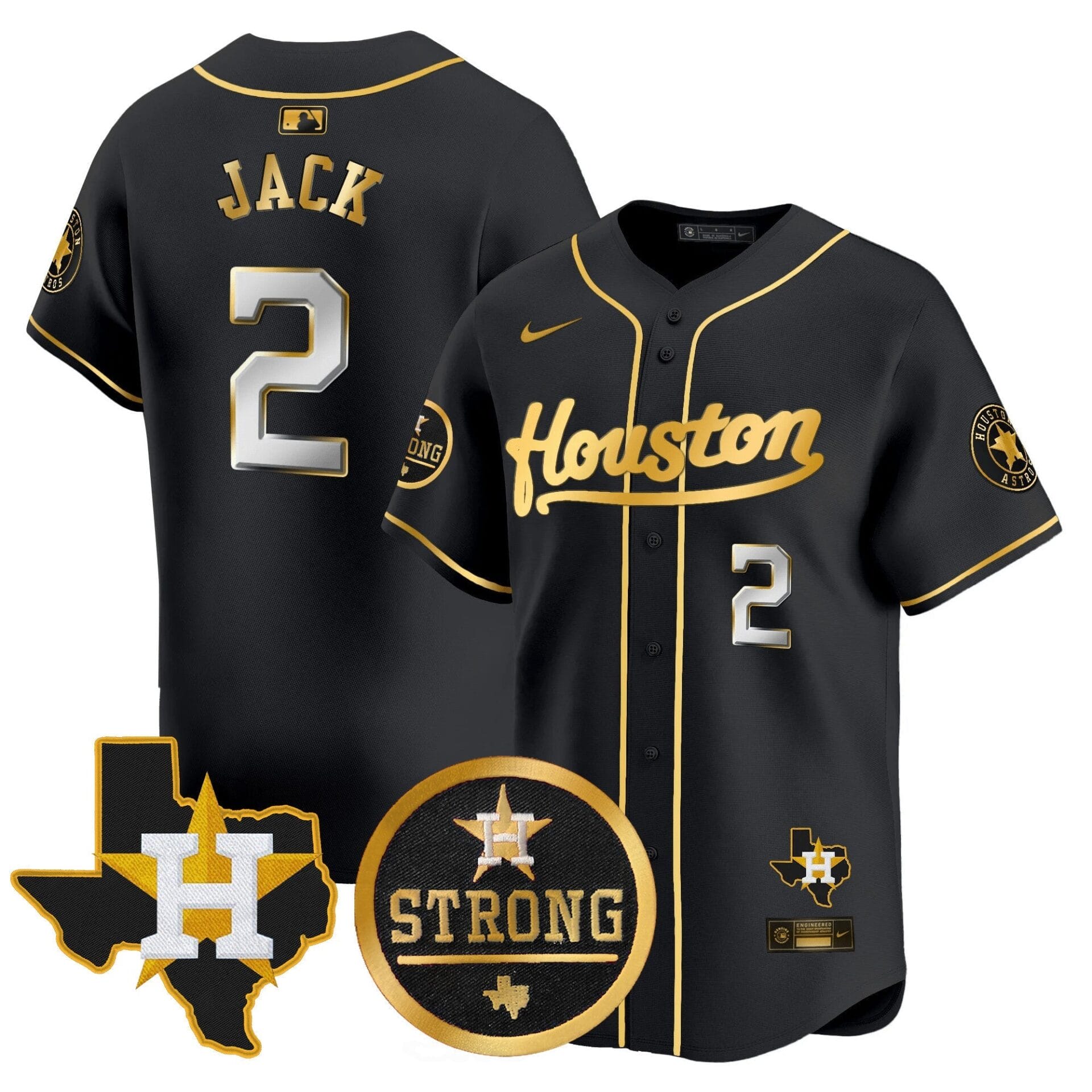 Astros Houston Strong Patch Vapor Premier Limited Jersey - All Stitched - Image 4