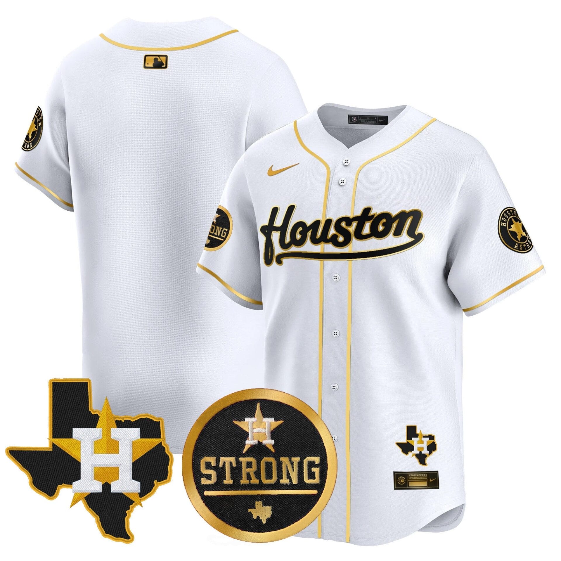 Astros Houston Strong Patch Vapor Premier Limited Jersey - All Stitched - Image 18