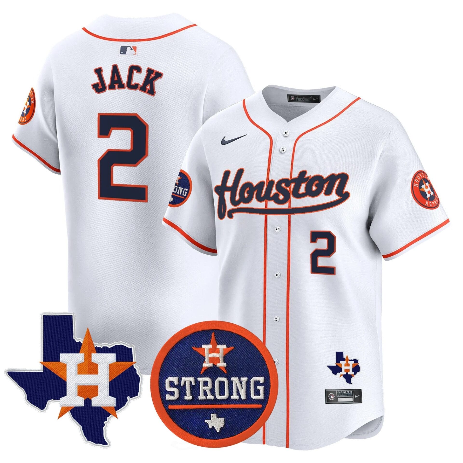 Astros Houston Strong Patch Vapor Premier Limited Jersey - All Stitched - Image 31