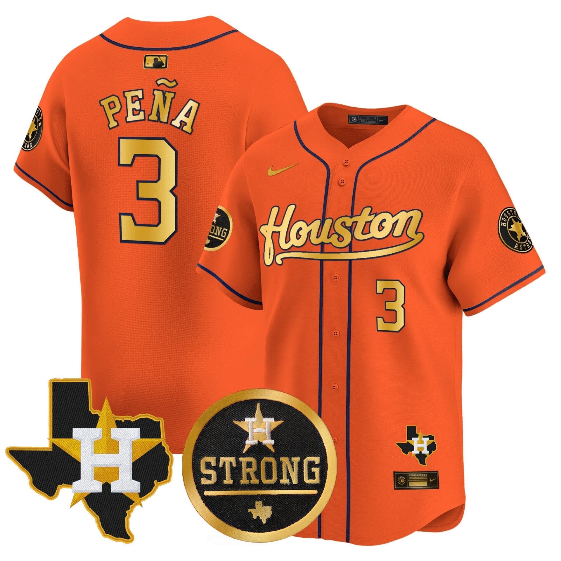 Astros Houston Strong Patch Vapor Premier Limited Jersey - All Stitched - Image 23