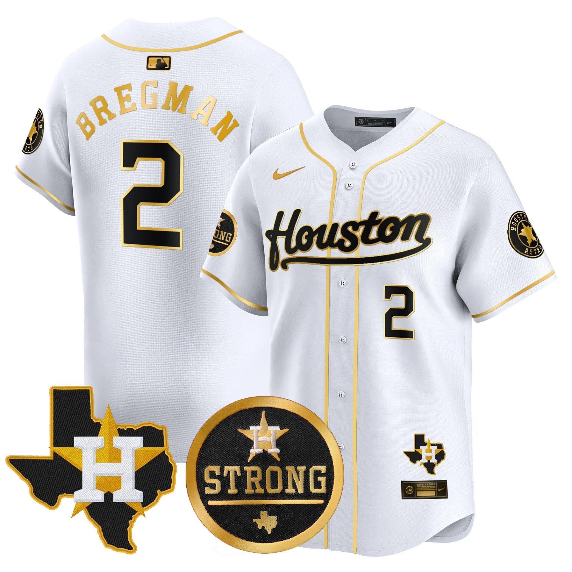 Astros Houston Strong Patch Vapor Premier Limited Jersey - All Stitched - Image 15