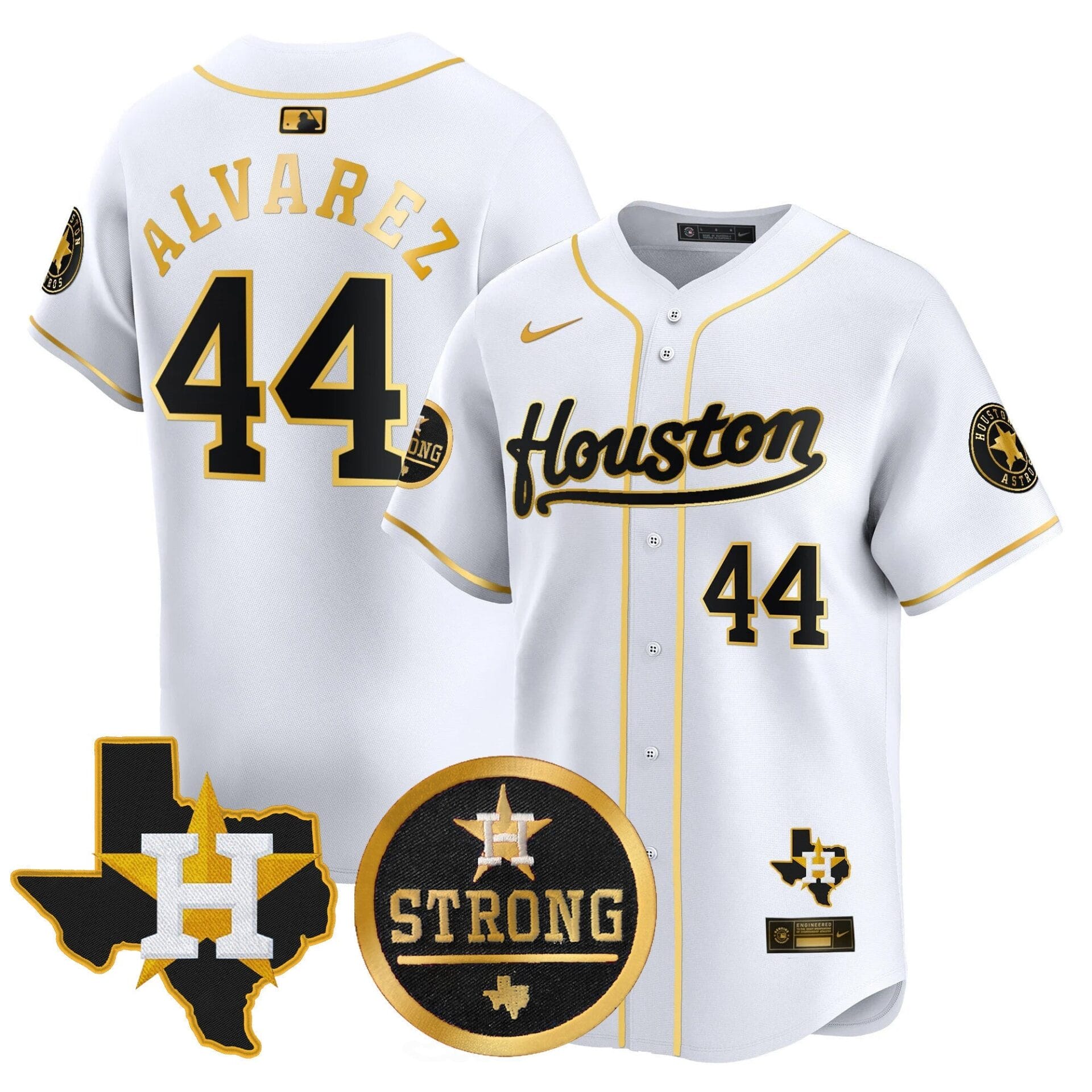Astros Houston Strong Patch Vapor Premier Limited Jersey - All Stitched - Image 10