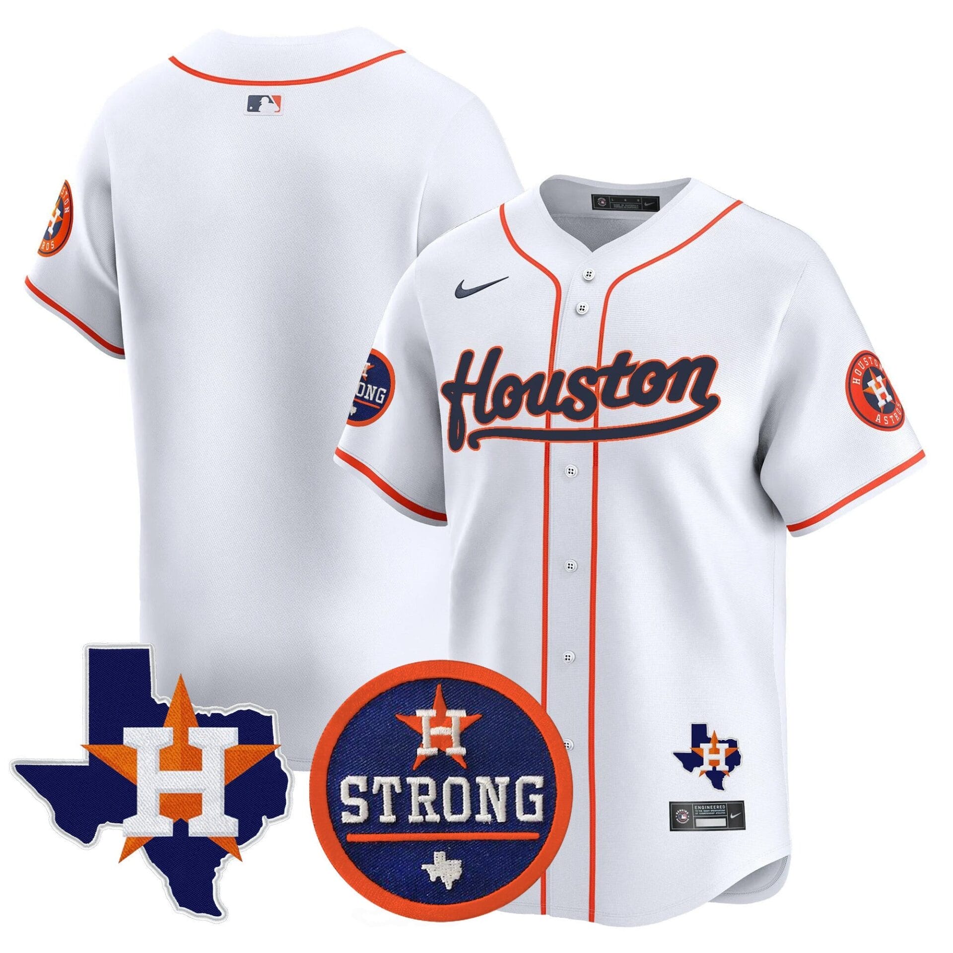 Astros Houston Strong Patch Vapor Premier Limited Jersey - All Stitched - Image 36