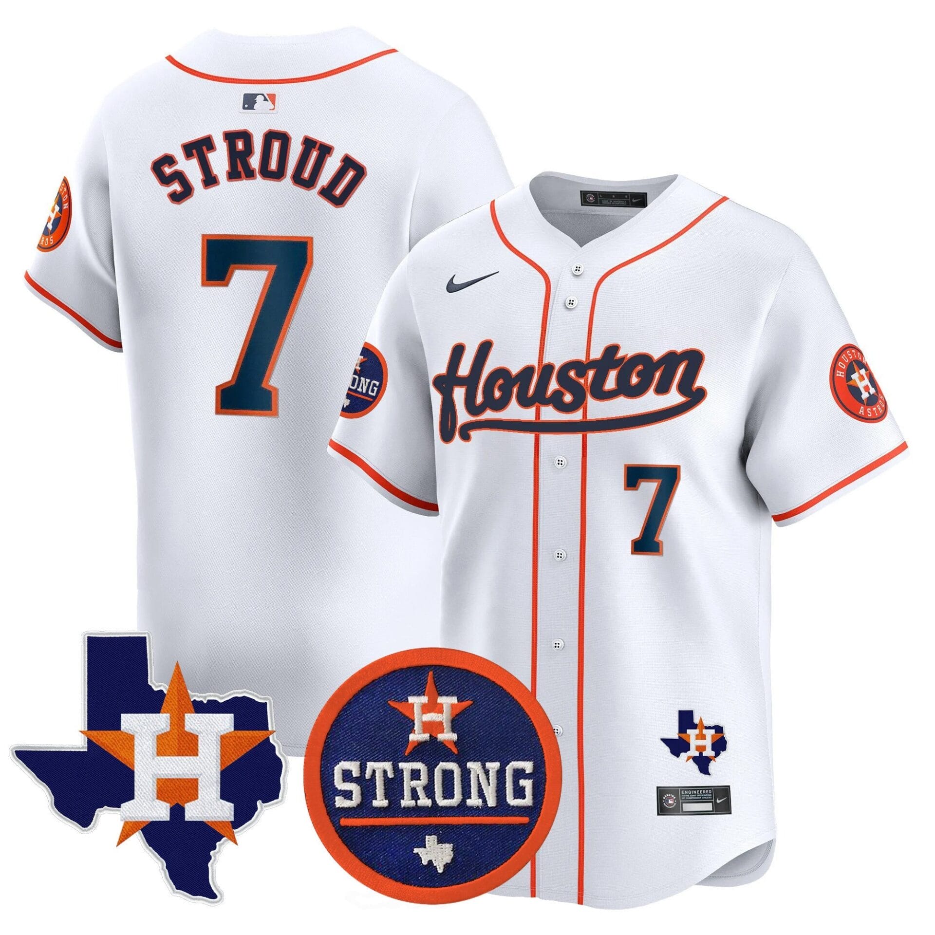 Astros Houston Strong Patch Vapor Premier Limited Jersey - All Stitched - Image 30