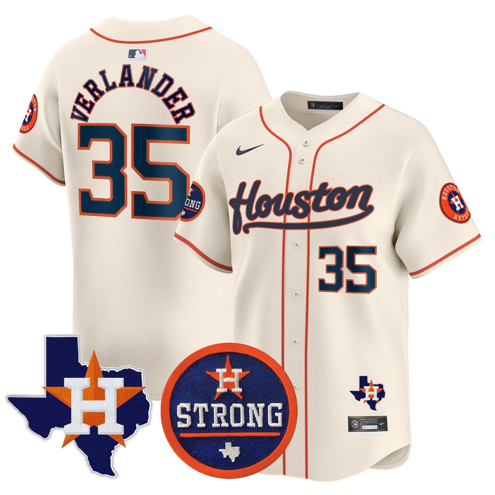 Astros Houston Strong Patch Vapor Premier Limited Jersey - All Stitched - Image 43