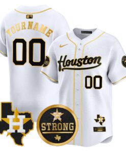Alternative view of Astros Houston Strong Patch Vapor Premier Limited Custom Jersey - All Stitched