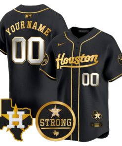 Astros Houston Strong Patch Vapor Premier Limited Custom Jersey - All Stitched
