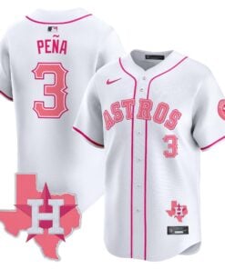 Astros Bubblegum Pink Vapor Premier Limited Jersey V2 - All Stitched