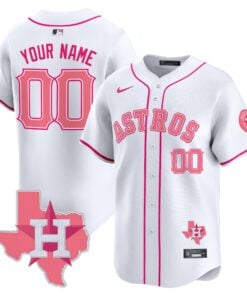 Astros Bubblegum Pink Vapor Premier Limited Custom Jersey V2 - All Stitched
