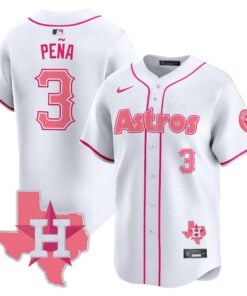 Astros Bubblegum Pink Vapor Premier Limited Jersey V3 - All Stitched