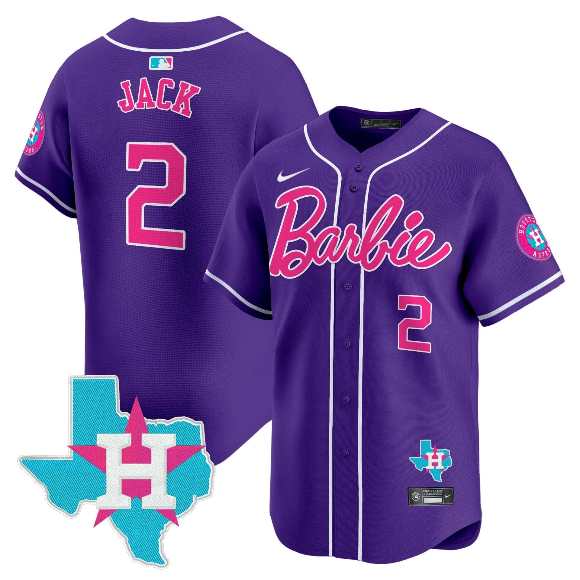 Astros Barbie Vapor Premier Limited Jersey - All Stitched - Image 34