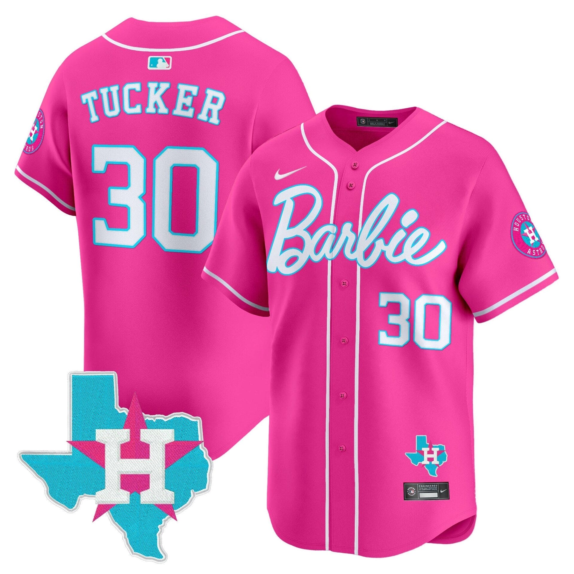 Astros Barbie Vapor Premier Limited Jersey - All Stitched - Image 19