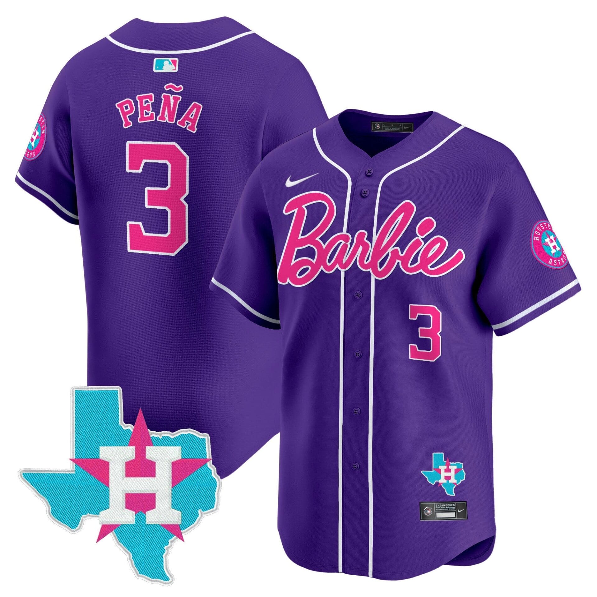 Astros Barbie Vapor Premier Limited Jersey - All Stitched - Image 32