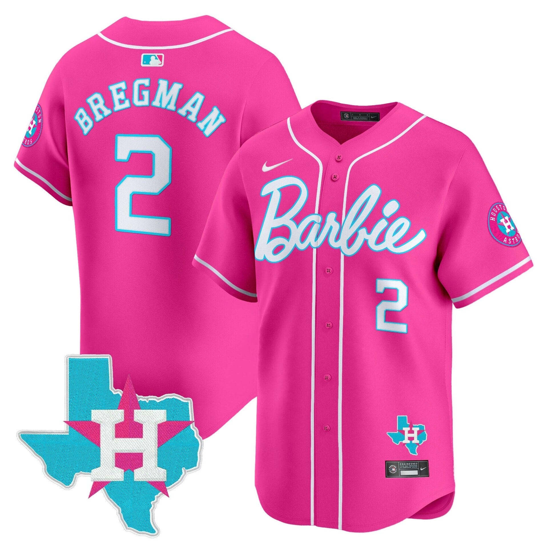 Astros Barbie Vapor Premier Limited Jersey - All Stitched - Image 15