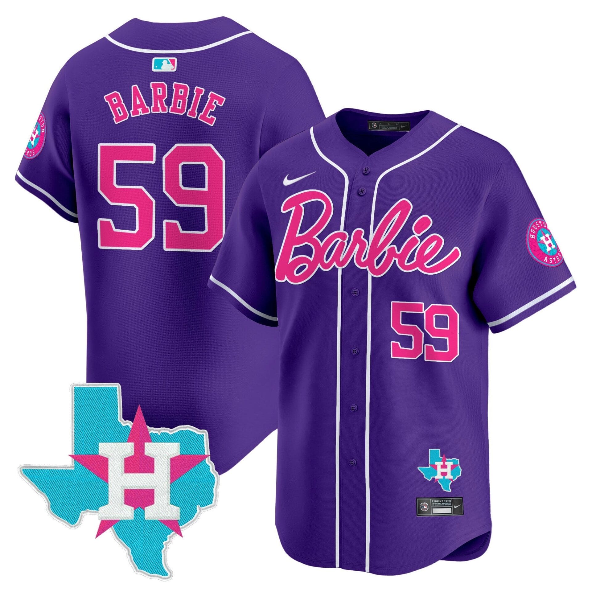 Astros Barbie Vapor Premier Limited Jersey - All Stitched - Image 31