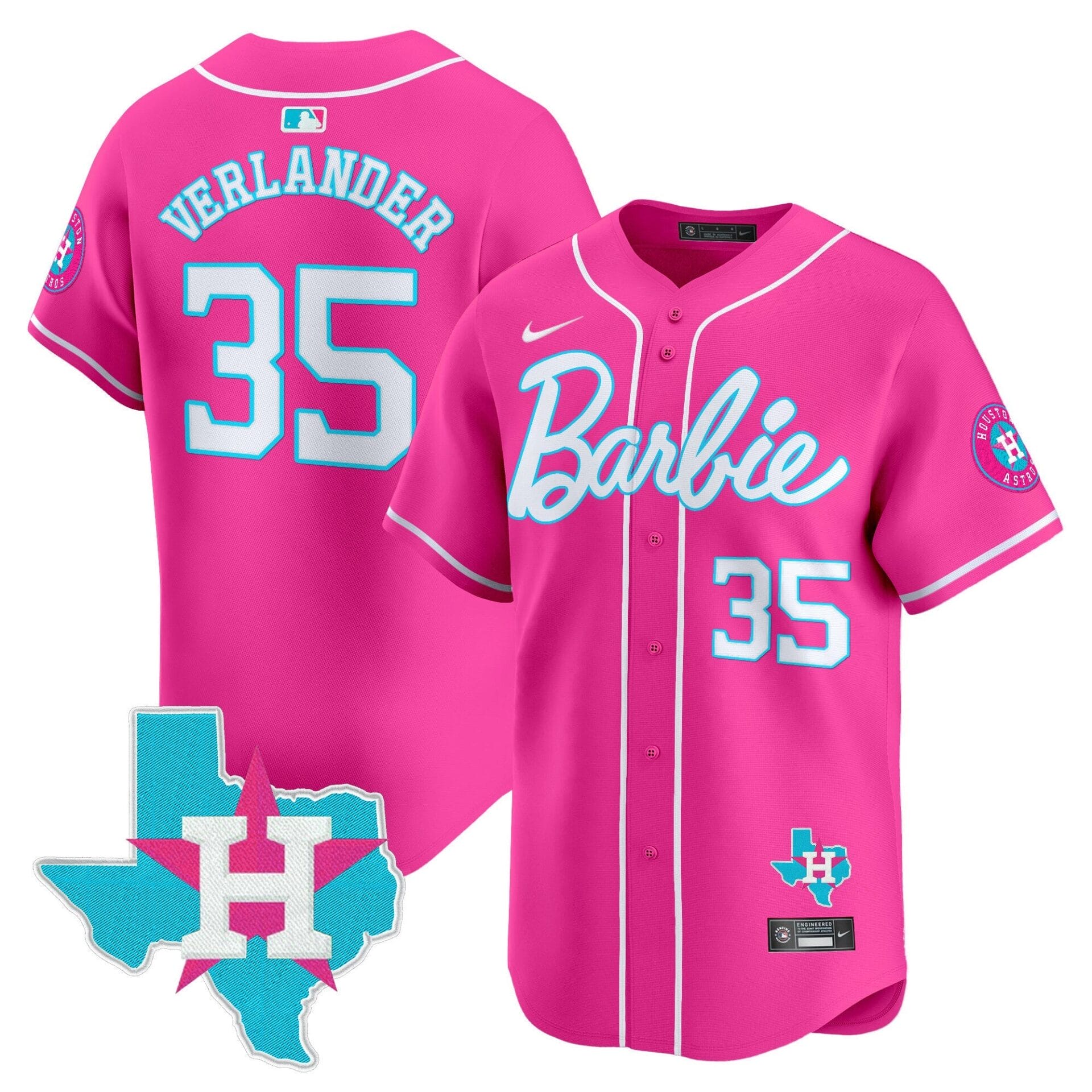 Astros Barbie Vapor Premier Limited Jersey - All Stitched - Image 18