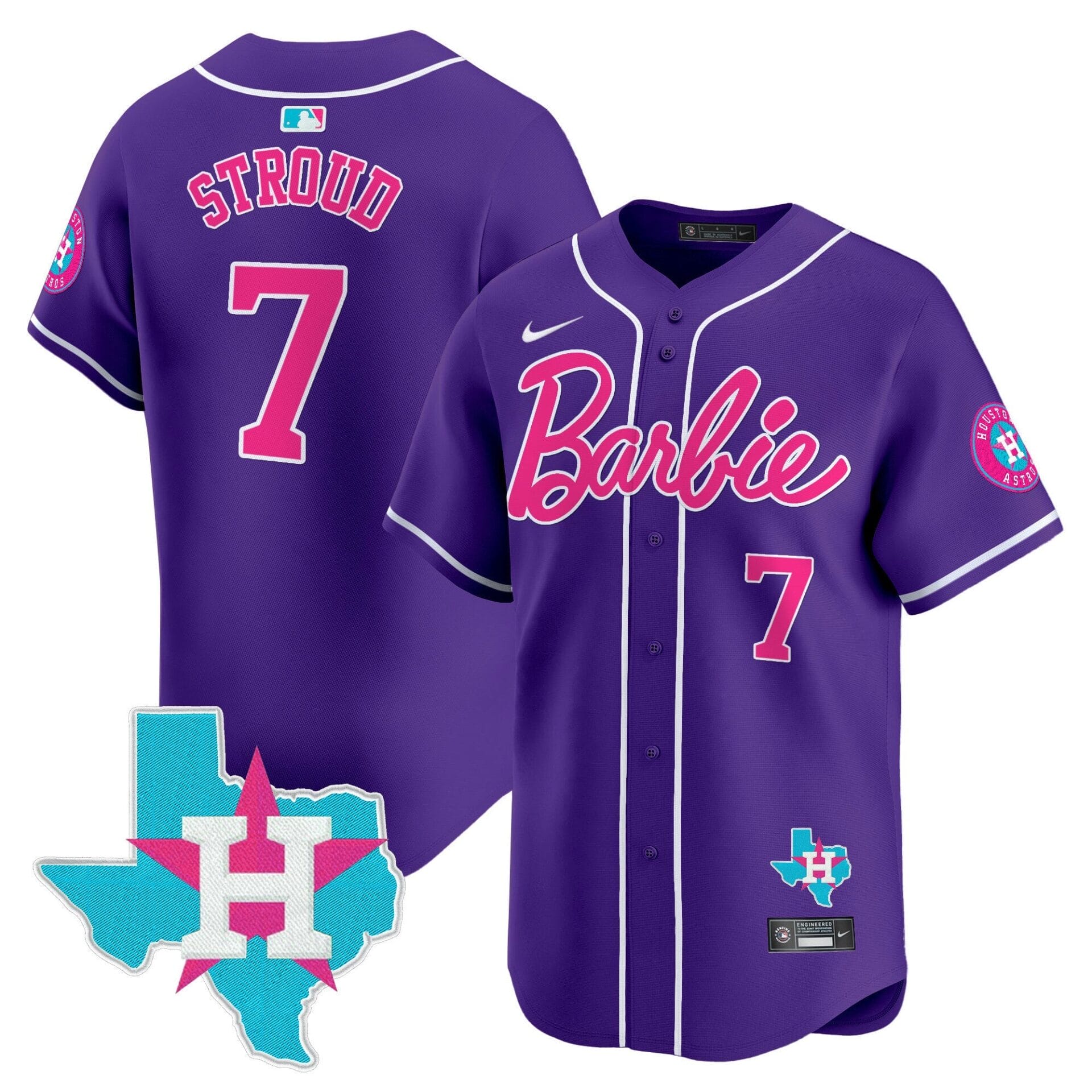 Astros Barbie Vapor Premier Limited Jersey - All Stitched - Image 33