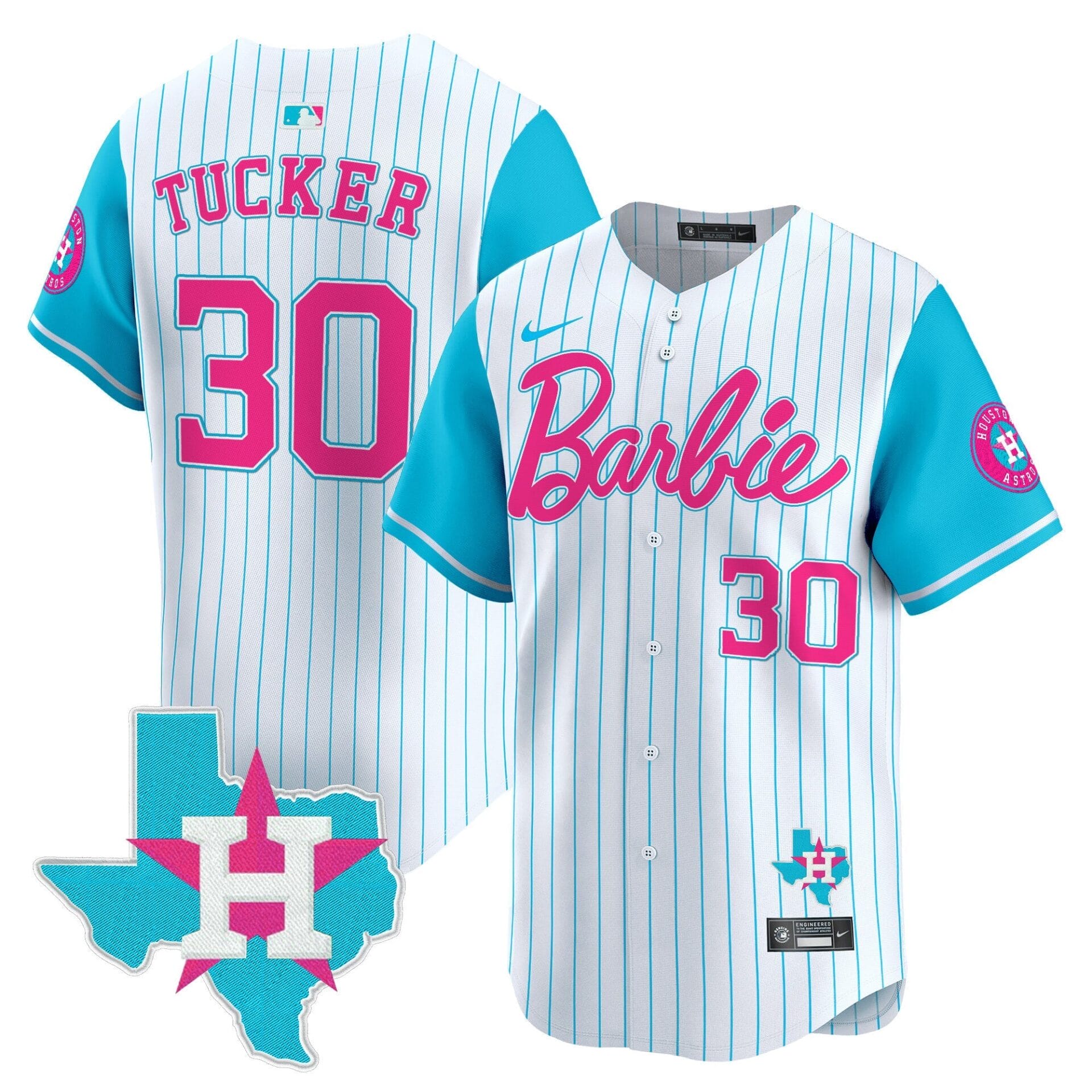 Astros Barbie Vapor Premier Limited Jersey - All Stitched - Image 9