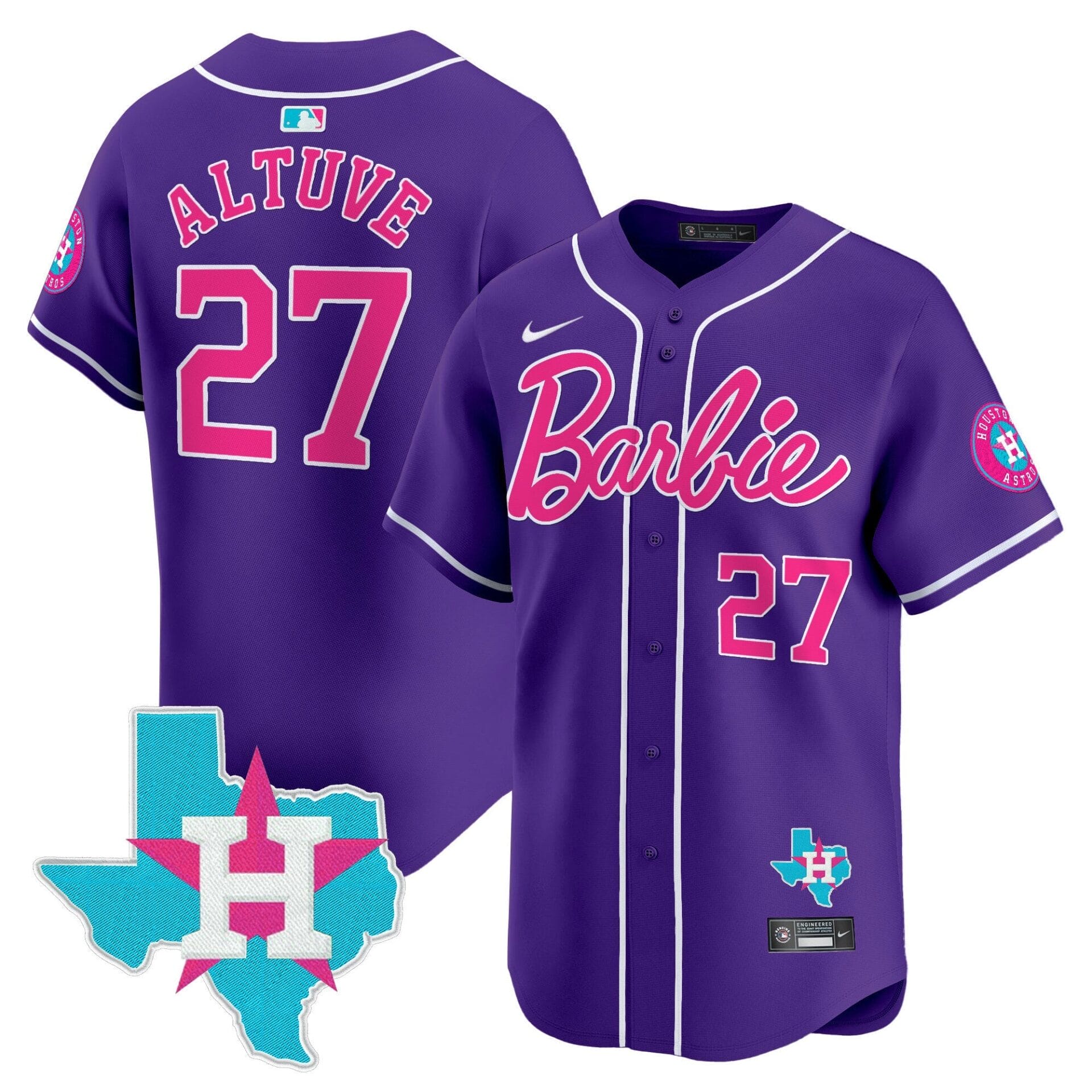 Astros Barbie Vapor Premier Limited Jersey - All Stitched - Image 36