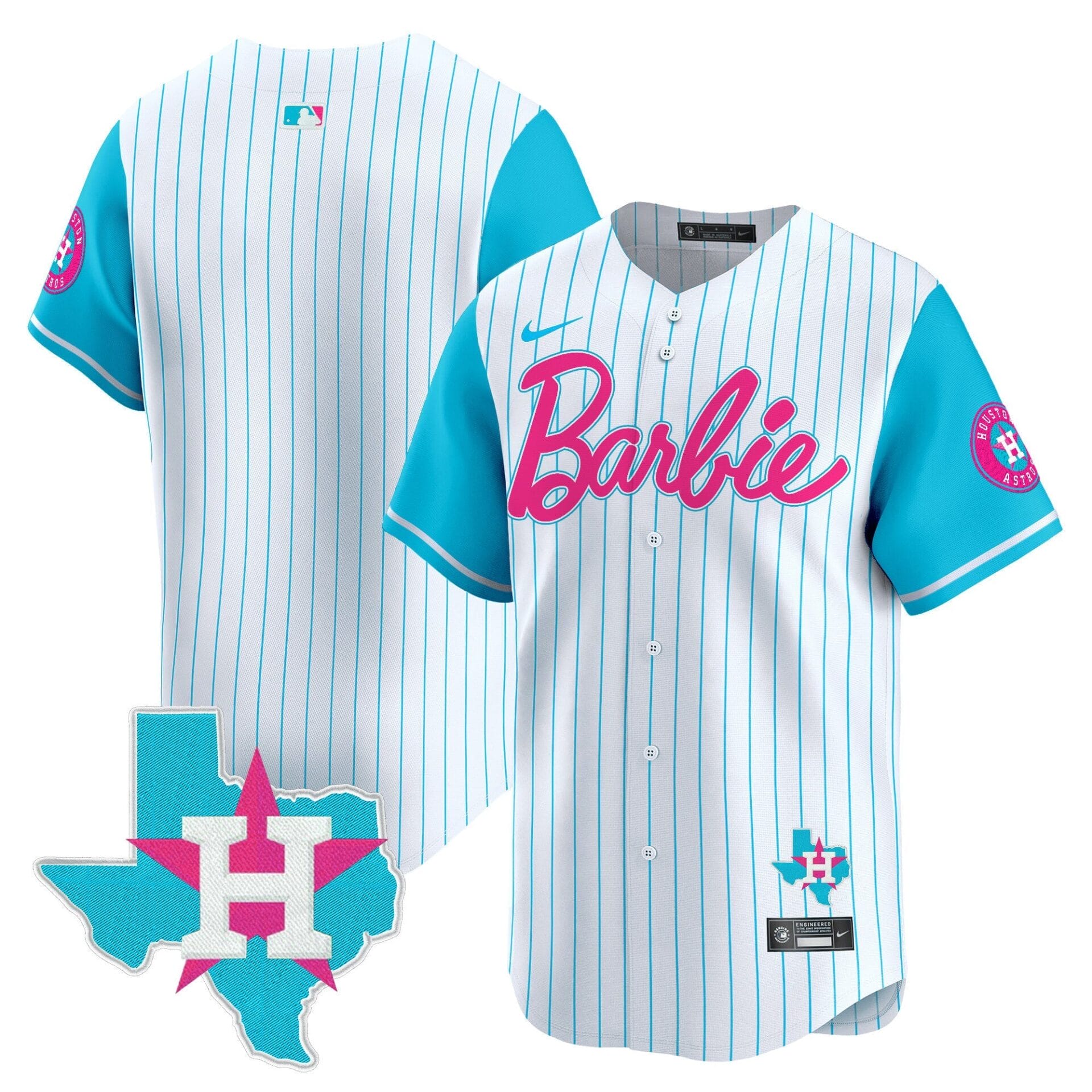 Astros Barbie Vapor Premier Limited Jersey - All Stitched - Image 10