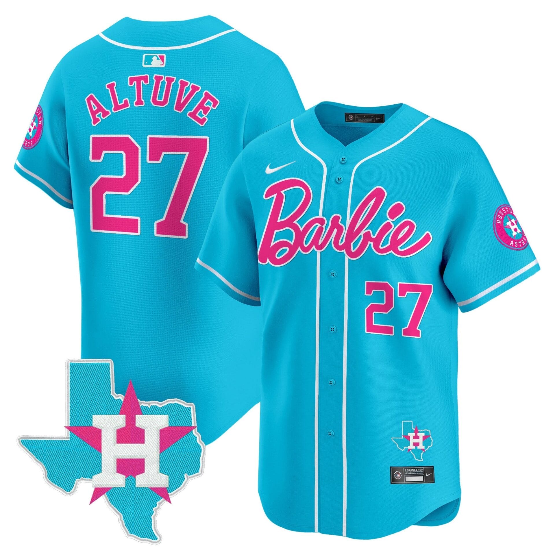 Astros Barbie Vapor Premier Limited Jersey - All Stitched - Image 26
