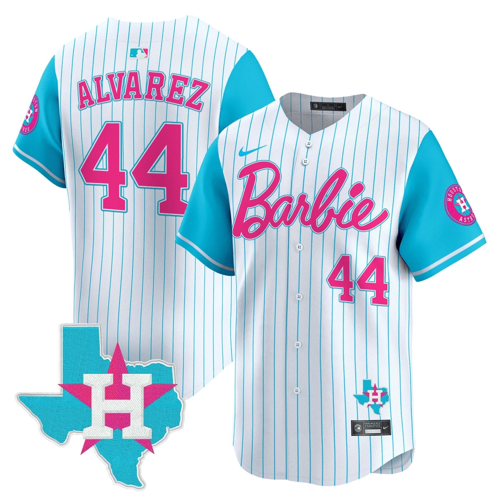 Astros Barbie Vapor Premier Limited Jersey - All Stitched - Image 7