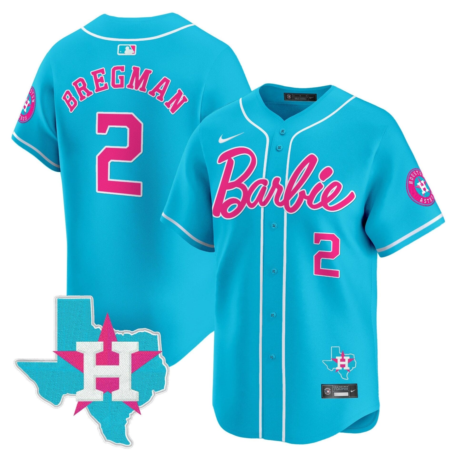 Astros Barbie Vapor Premier Limited Jersey - All Stitched - Image 25