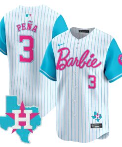 Alternative view of Astros Barbie Vapor Premier Limited Jersey - All Stitched